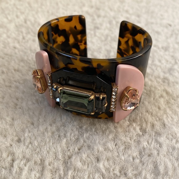 **SOLD** J.Crew tortoise lucite gem cuff - Picture 3 of 7